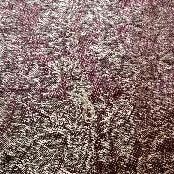 2/$30 Pashmina Style Scarf Shawl Plum Purple Wrap Cover Up OS Fringe Paisley - Picture 3 of 6